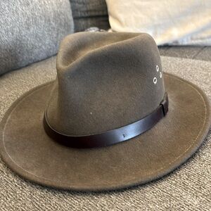 Lite Felt Wool Brown Beretta Rodeo Western unsix Hat Size M